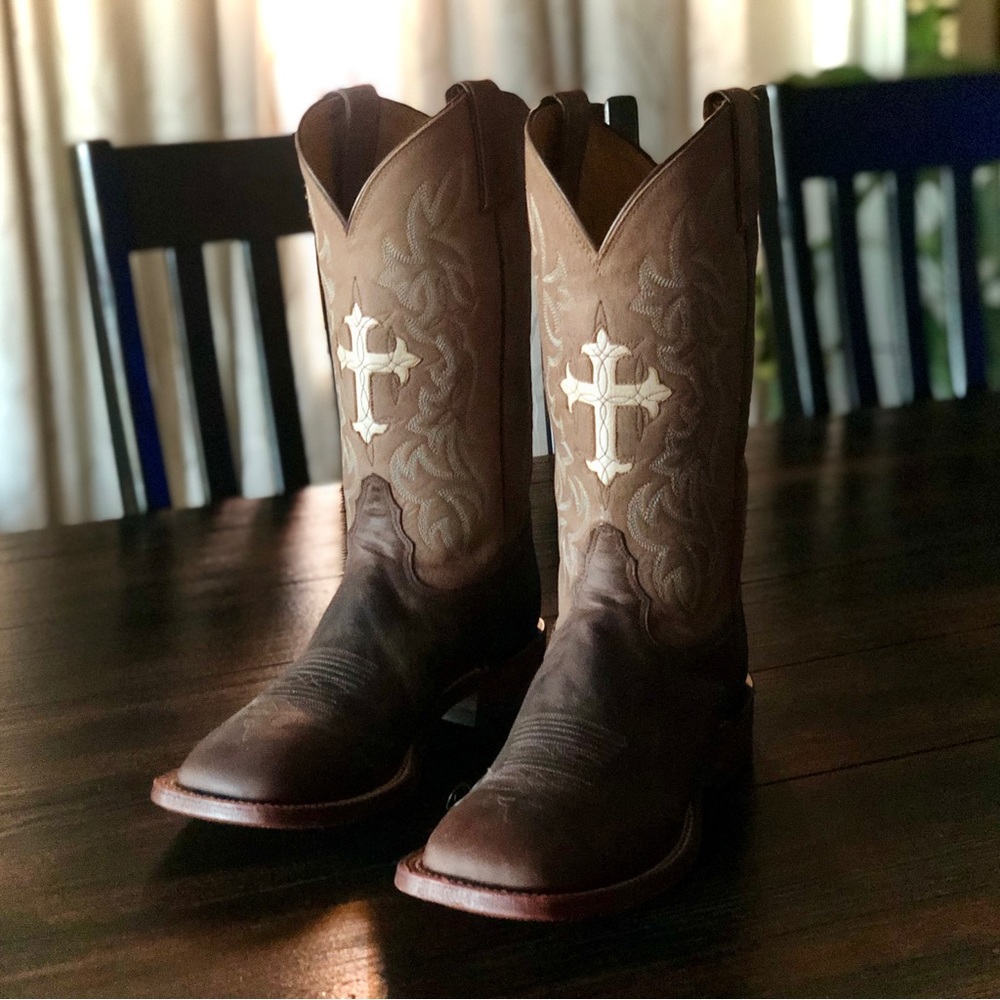 Tony Lama Boots Francita Size 8.5 Square Toe NWT